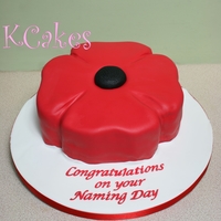 Poppy's Naming Day. Great big poppy for little wee Poppy.