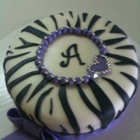 Zebra Bling Another Zebra cake. I was asked to make one like the previous zebra cake I made, but I added some extra touches to make it more personal....