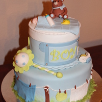 Baby Shower Cake Lemon cake with lemon filling. Inspired by another cake shown in Cake Central