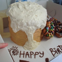 Beer And Pretzels Carrot cake with cream cheese icing, and pretzels covered in white/dark chocolate and sprinkles. It was so hot (no AC in Gemany), but I...