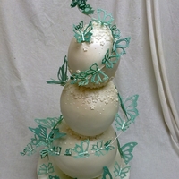 Butterflieswedding Cake 