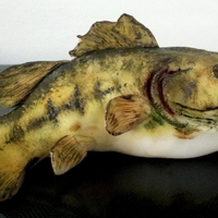 3D Large Mouth Bass 3d Gumpaste bass