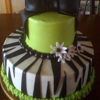 Hayleigh's Peace, Daisies And Zebra Birthday Cake