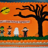 Halloween Birthday Cake BC and printed images