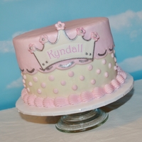 First Birthday Princess Cake All buttercream except for the little crown.