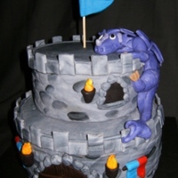 Castle Cake With Dragon 