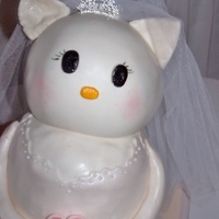 Hello Kitty Bridal Shower Cake A grown-up version of Hello Kitty for a bridal shower. Chocolate cake with Chocolate Hazelnut Buttercream filling and White Chocolate Cake...