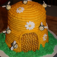 Queen Bee Birthday cake for our friend whom we refer to as Queen. Chocolate cake and royal icing.