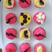 Lady Gaga Cupcakes Lady Gaga inspired cupcakes with hot pink vanilla buttercream!