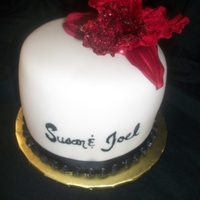 White Black And Red Wedding Cake