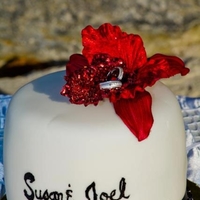 White Black And Red Wedding Cake