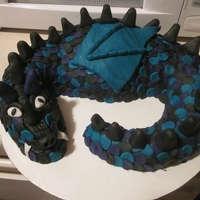 Dragon Cake Sorry this isn't the best pic, but its what I could take without moving everything in the kitchen. Tail and and head RKT and body...