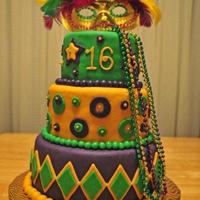Mardi Gras Sweet 16 Birthday