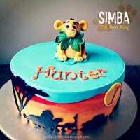 Lion King {Simba} Made this cake yesterday for Hunter's 1st birthday! First time making Simba and designing a cake with a Lion King theme. TFL and...