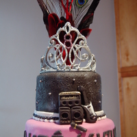 Pop Rock Princess Cake For a princess that rock! Royal icing tiara, fondant decorations.