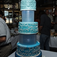 Montreal Biodome Celebrate Its 20Th Anniversary With A Massive Cake! I made this cake serving 150 person for my collegues. 2 tiers are covered by different font lettering words that represents the institution...