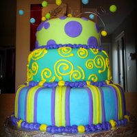 Green Funky cool Cake