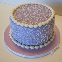 My First Cake For A Wedding This cake was my first cake for a wedding. The bride and groom were having cupcakes but the groom wanted to have a "top tier" to...