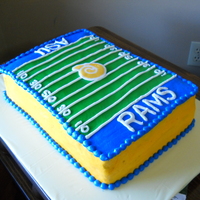 Asu Football Field Cake Football field cake with Albany State University colors. Cake is two layers of chocolate with buttercream frosting and decorations. Logo is...