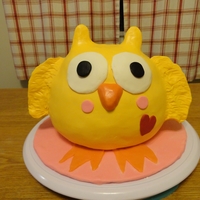 Owl Baby Shower Cake French vanilla and Choc Fudge cake marbled and covered with modeling chocolate