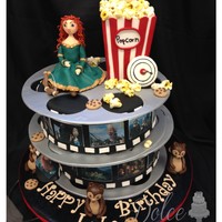 Brave/movie Themed "Brave" movie cake All eatable! made with fondant and some gumpaste.