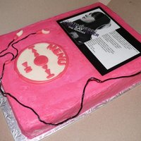 Justin Bieber Ipod Cake Inspired by a cake here on CC - chocolate slab cake filled and iced with buttercream. Photo and song were laminated, MMF accents and...