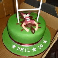 Mens 50Th Rugby Cake 
