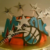 Orlando Magic Basketball Nba Fondant Birthday Cake orlando magic basketball nba fondant birthday cake