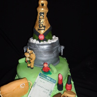 Champagne And Horse Racing Cake 