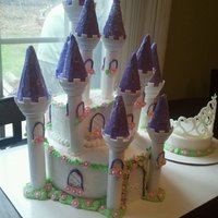 Princess Castle This is a castle cake I made using Wilton's Castle set for a friend's daughter's 1st birthday.