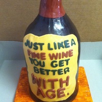 Wine Bottle Birthday Cake 