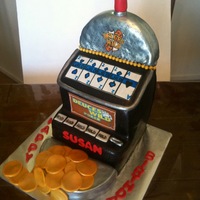 Deuces Wild Video Poker Machine Cake Stacked and carved cake I did for a Deuces wild fanatic!