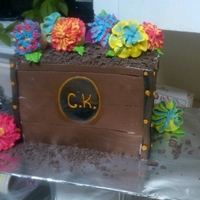 Courtney's Birthday Cake My dear friend loves old boxes, the colors red, blue, and yellow so I got to busy on a cake that I thought she would love. It came together...