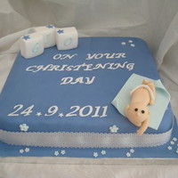 A Welcome For Gio Christening Cake