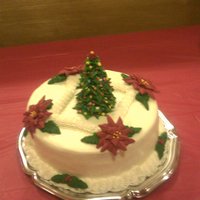 Christmas Cake This is a yellow cake with BC icing and Guava filling. Thank you CC for the idea.
