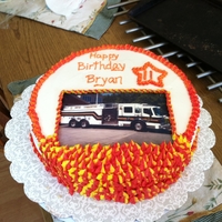 Birthday Cake Fire Dept Theme This cake was for an 11 year old in the fire cadet program