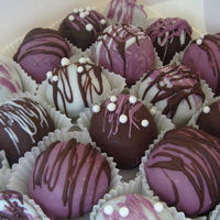 Purple Cake Balls I always have SO much left over cake scraps so I made these just for fun! Purple is my favorite color and I love to use candy pearls.