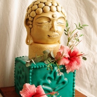 Buddha Cake With Gumpaste Flowers And Leaves Buddha cake with gumpaste flowers and leaves