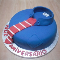 Shirt / Tie Birthday Cake 10 inch chocolate cake with coffee buttercream for a coffee lover