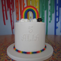 Rainbow Cake Vanilla cake with vanilla SMBC.