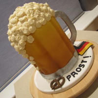 Oktoberfest Beer Stein Chocolate cake with SMBC. Made for a friend's birthday who was having an Oktoberfest themed party