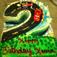 Cars #2 This was fun. It has buttercream icing and nonpareils