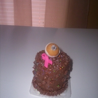 Sweet Reminder For A Mammogram I DECIDED TO MAKE MINITURE CAKES, TO GIVE THE ONES I LOVE, TO REMIND THEM TO GET MAMMOGRAMS,