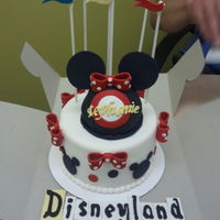 Retro Disneyland Cake Chocolate cake, chocolate buttercream; hat is chocolate cake & chocolate ganache. Fondant & royal icing. My Disneyland sign was...