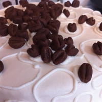 Coffee Bean Cake dark chocolate cake with mocha filing and fondant coffee beans for my hubby on our 12th ann