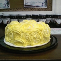 Lemon Rosette Cake! Lemon cake with Lemon Butter creme