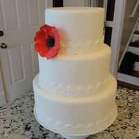 Anemone Lace Cake I used a lace mold to do the borders on this cake.