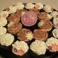 Happy 69Th Made for a lady turning 69. flowers made from modeling chocolate