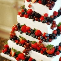 Berry Wedding Cake Simple four tier cake with amaretto buttercream and very tasty berries all around!
