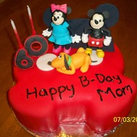 Mickey Mouse Birthday Cake Mickey Mouse Birthday cake for a woman turning 60.